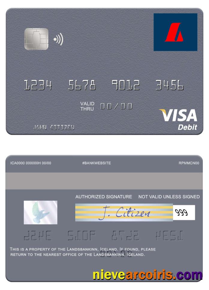 Iceland Landsbankinn visa debit card